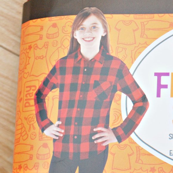 Member's Mark 2pack Girl's Flannel Shirt Size 14/16 - Picture 2 of 4